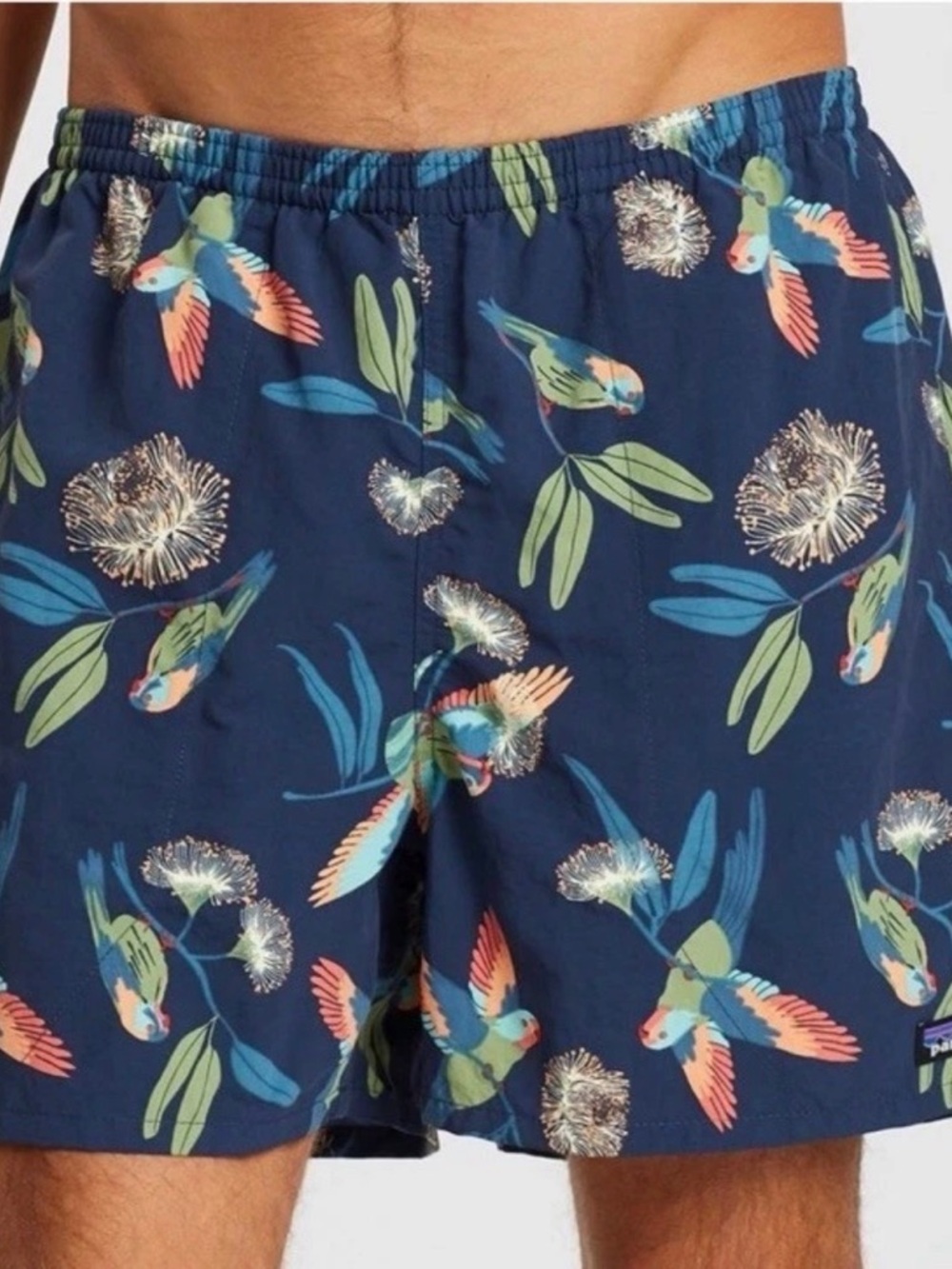 Patagonia men’s birds of paradise mesh liner baggies size medium